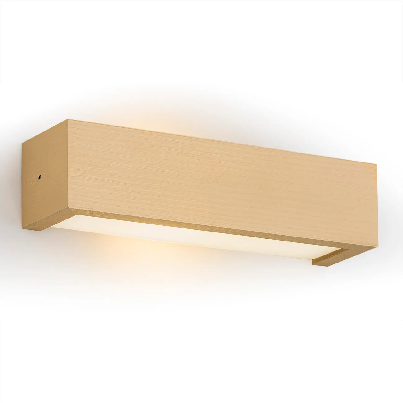 Kinkiet CASERTA prążek poziomy złoty opal prostokątny 32x9cm