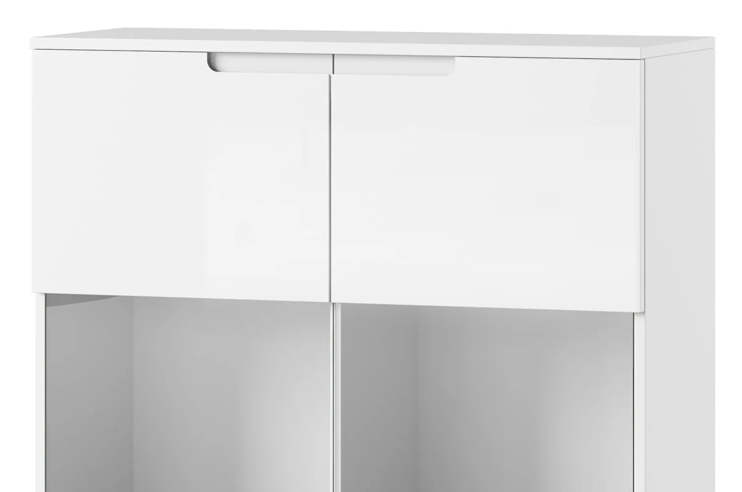 Witryna dwudrzwiowa SELENE 27 100 cm biała połysk — zdjęcie 3