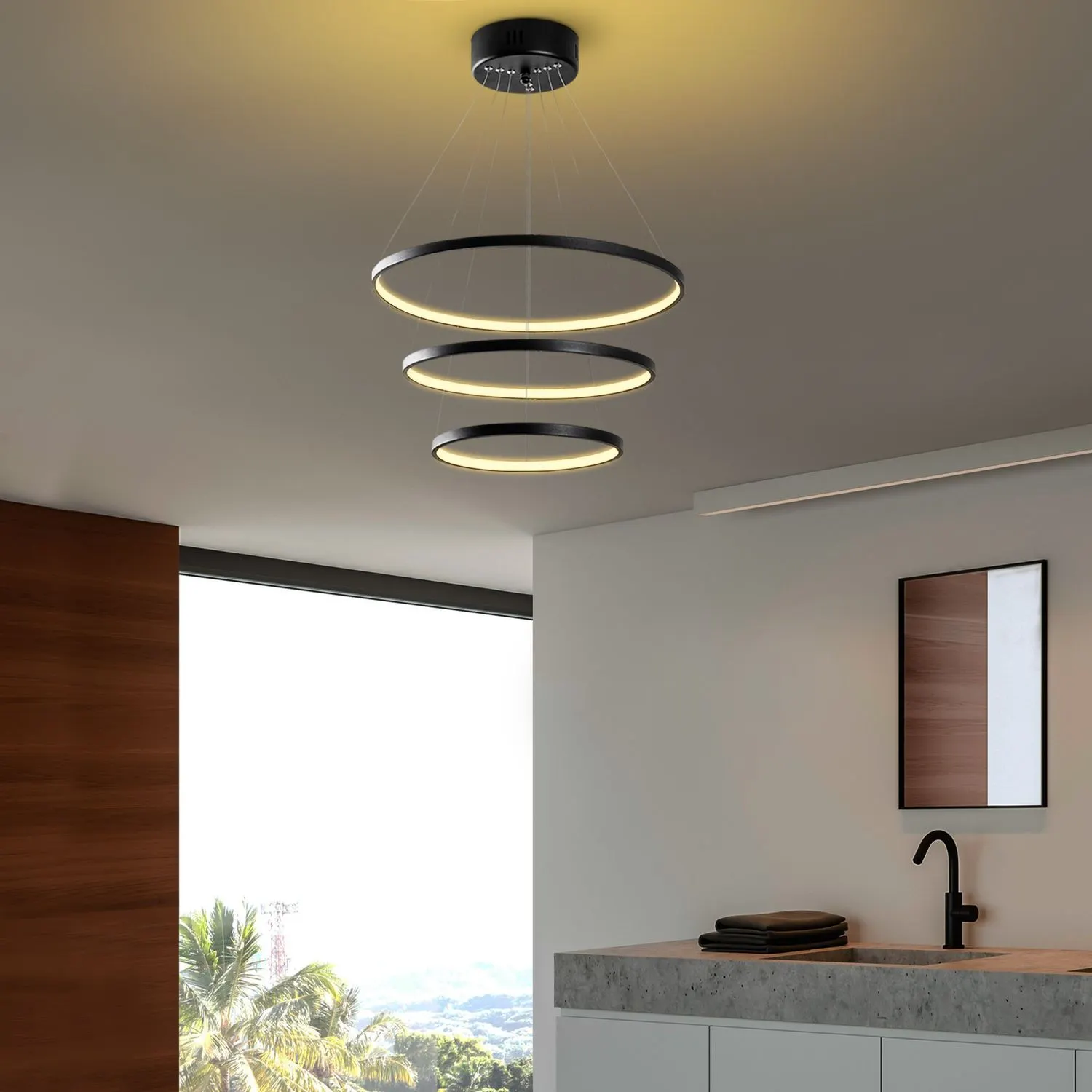 Lampa wisząca led SIMIT czarna — zdjęcie 8