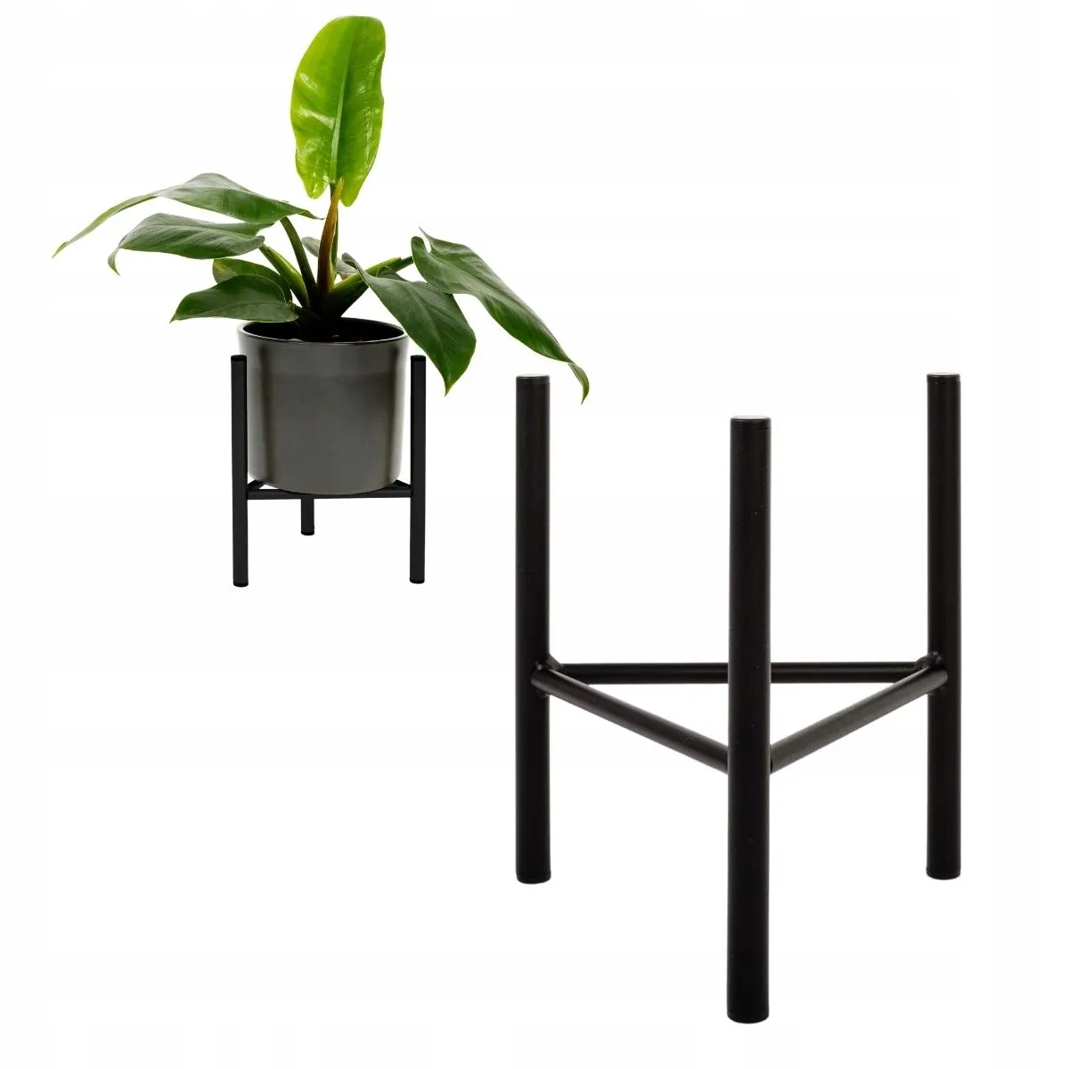 Kwietnik-stojak na donice metalowy DIJON S czarny - LD_TZ000003