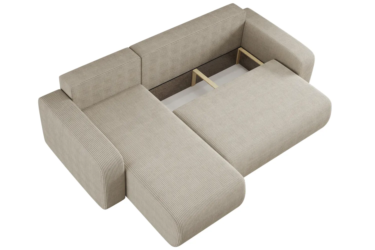 Narożnik uniwersalny PIANO L tkanina Poso 02 cappuccino - NAROZNIK_PIANO_POSO02