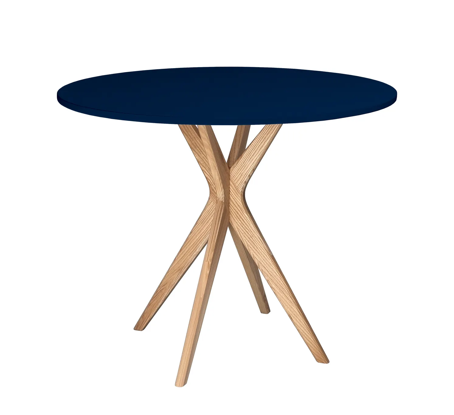 Stół okrągły jadalniany JUBI śr. 90cm granatowy
