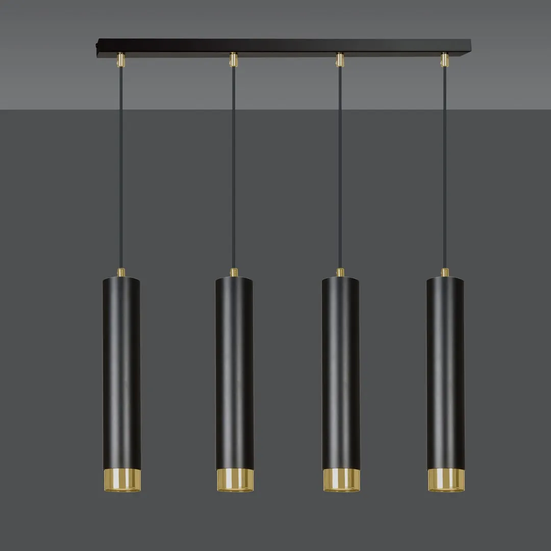 Lampa wisząca KIBO Czarny/Złoty 644/4 - 644/4