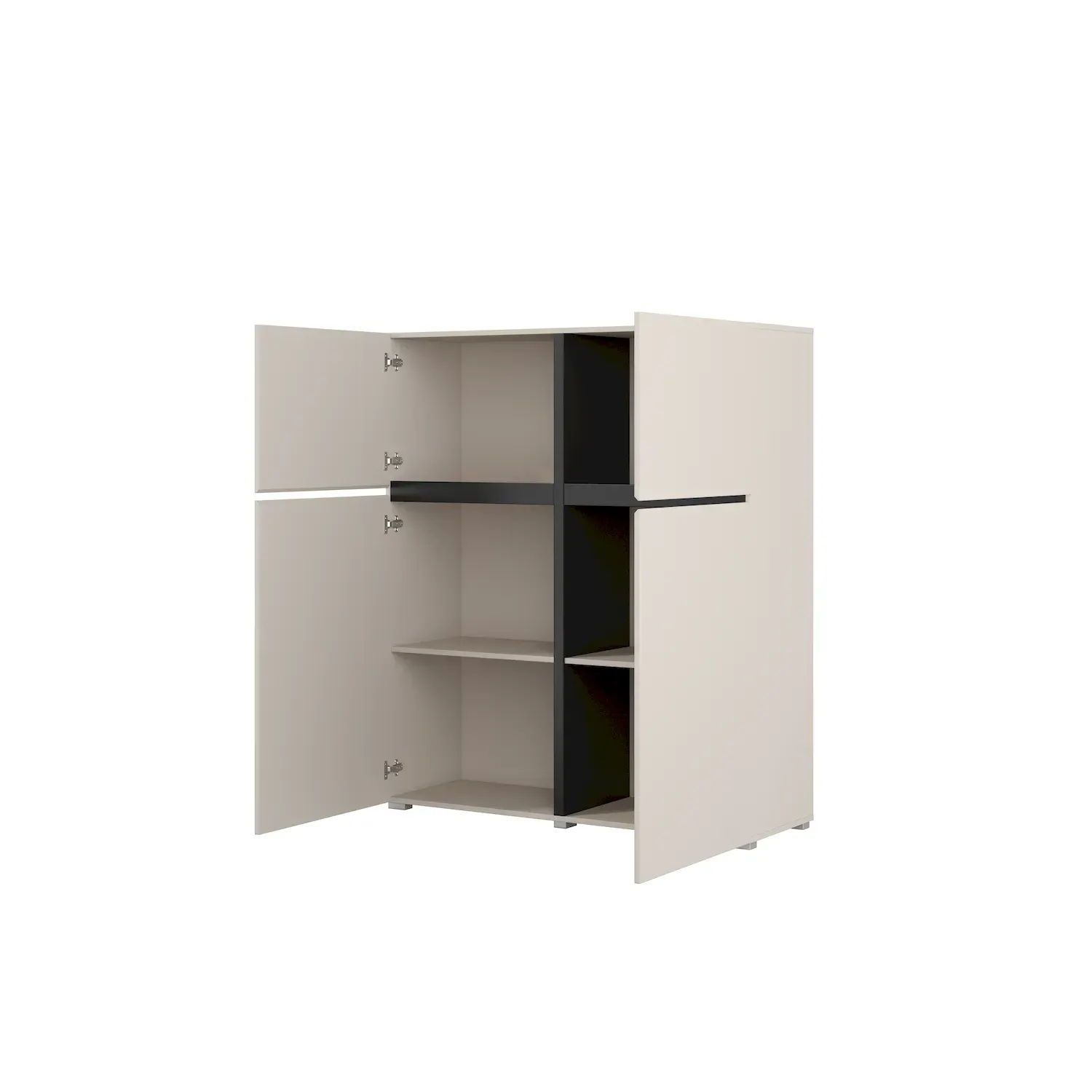 Komoda wysoka 4-drzwiowa CROSS W139 cm kaszmir - 24KWMY76