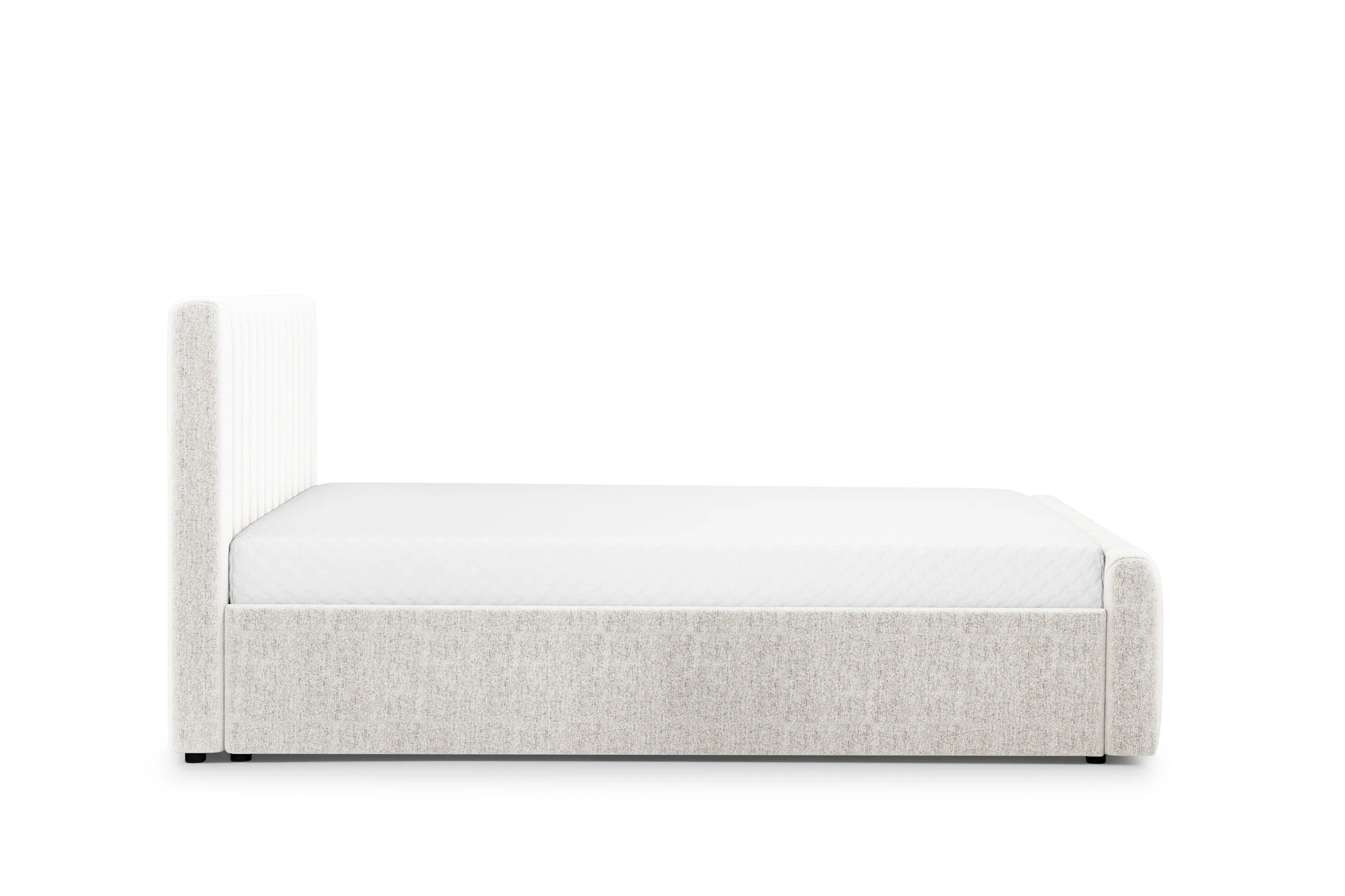 Łóżko Nicole z pojemnikiem / 140x200 / Raven 22 - jasny beż - B_158733