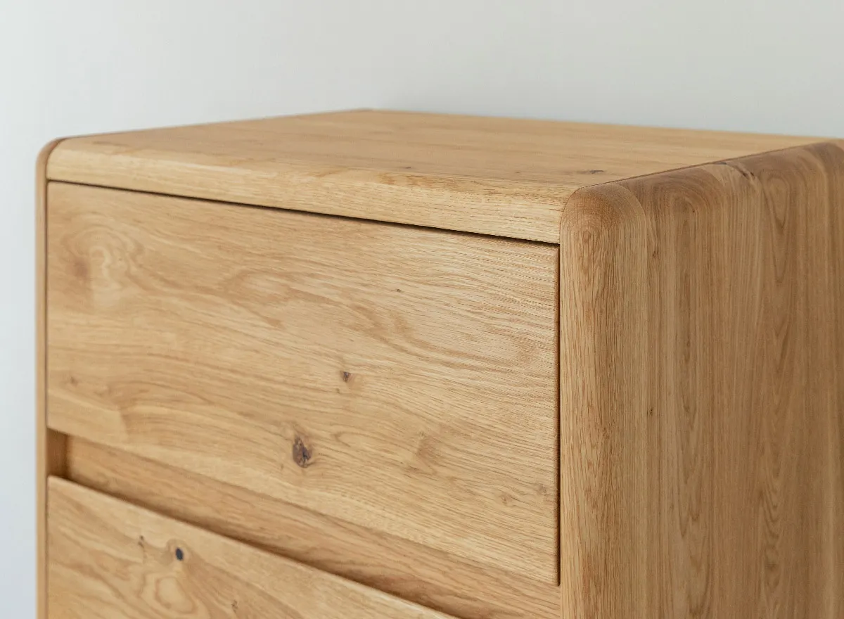Komoda dębowa z 4 szufladami RONDA Dębowy Sen dąb olejowany - ZIKOM1_4