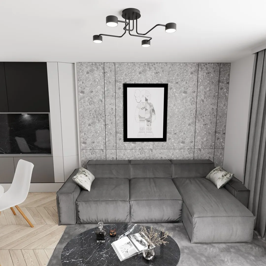 Lampa sufitowa KURAGE 4 BL czarna - 1442/4