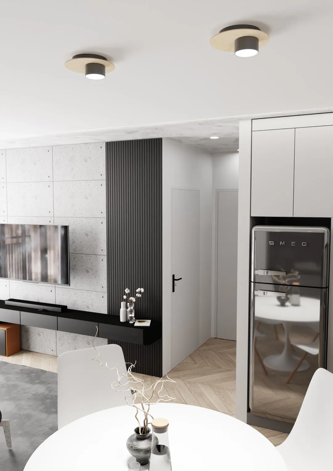 Lampa sufitowa okrągła PIXO 1 BL - 1443/1