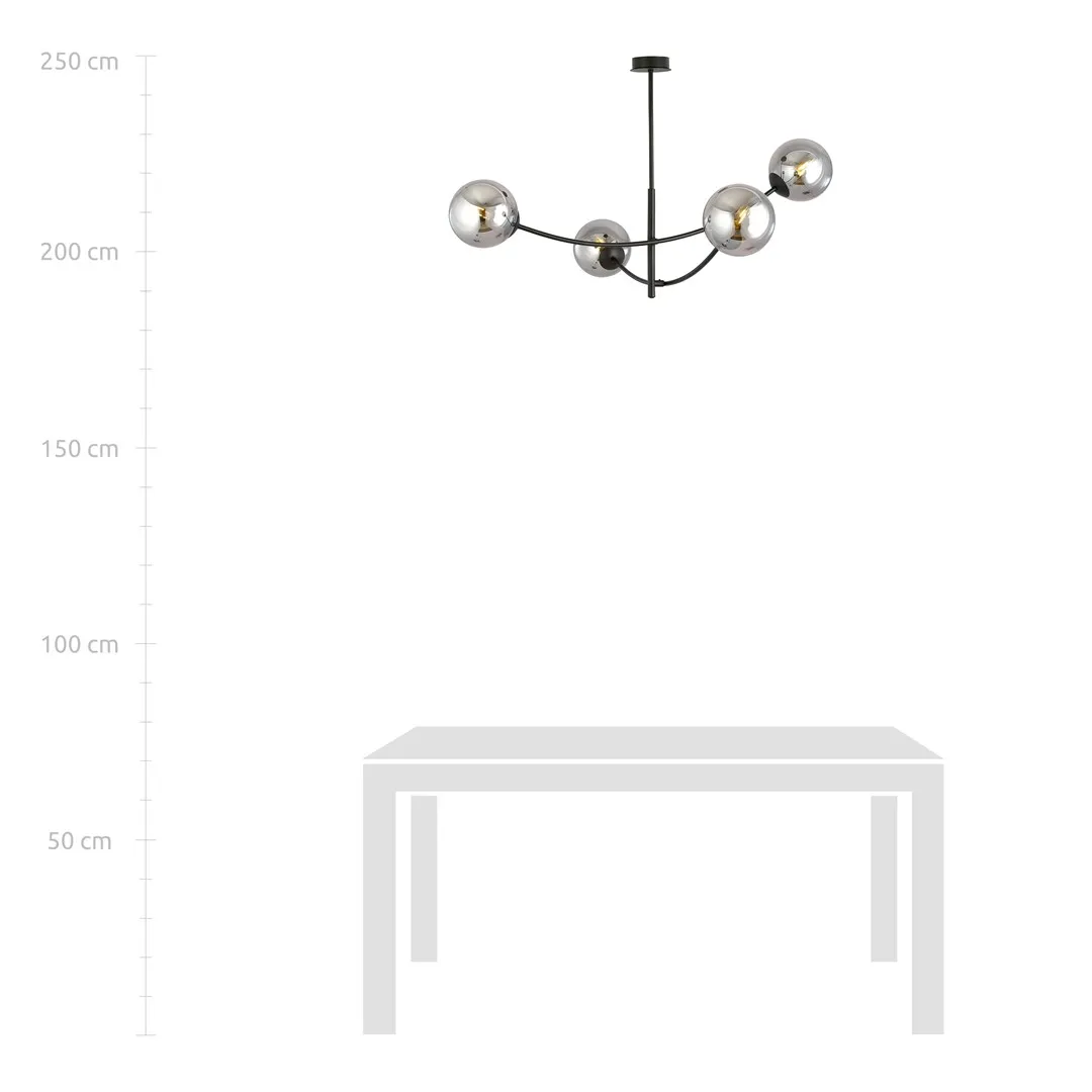 Lampa sufitowa HUNTER 4 czarny grafitowy — zdjęcie 9