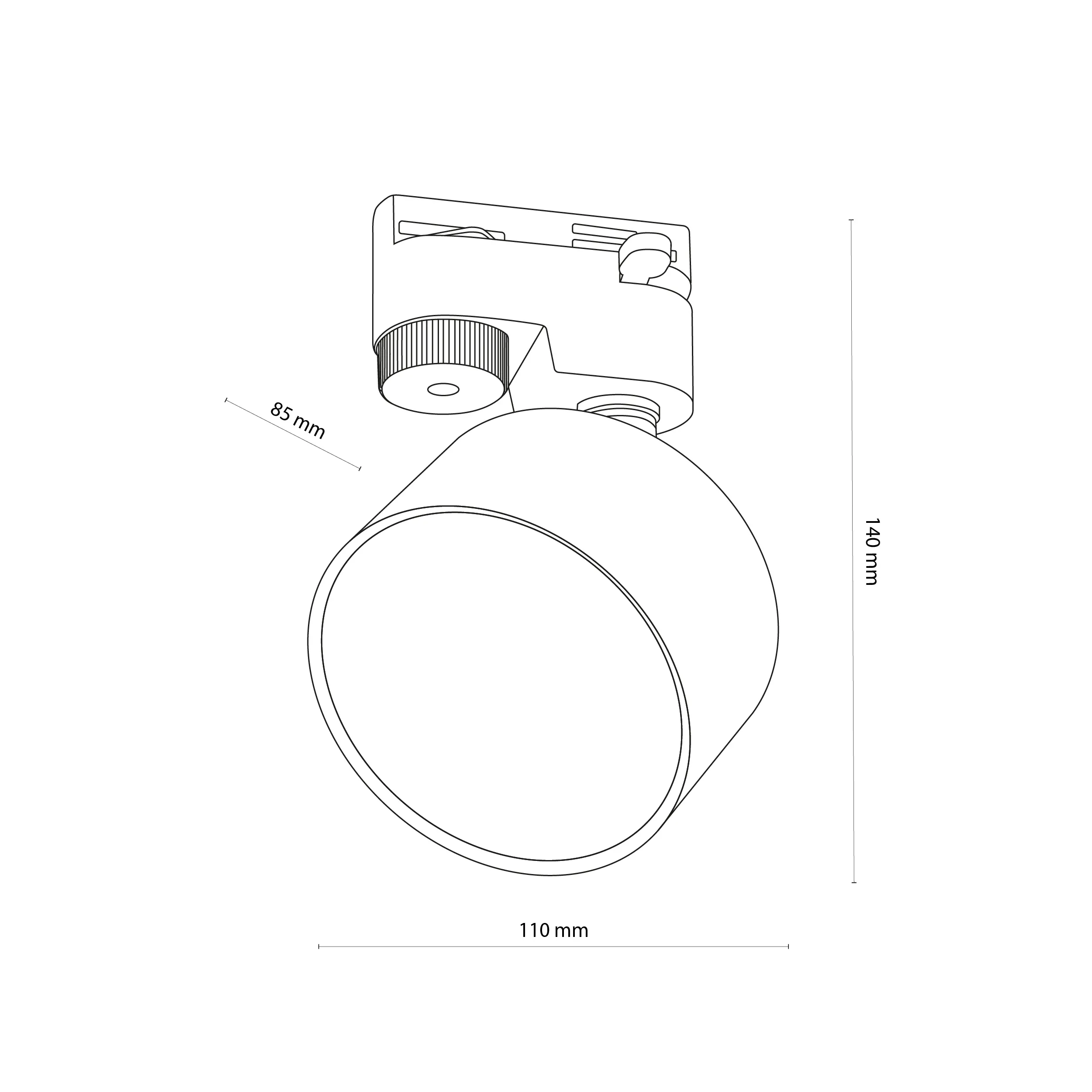 Reflektor listwowy TRACER biały regulowany 14x11x8cm - TK_4397