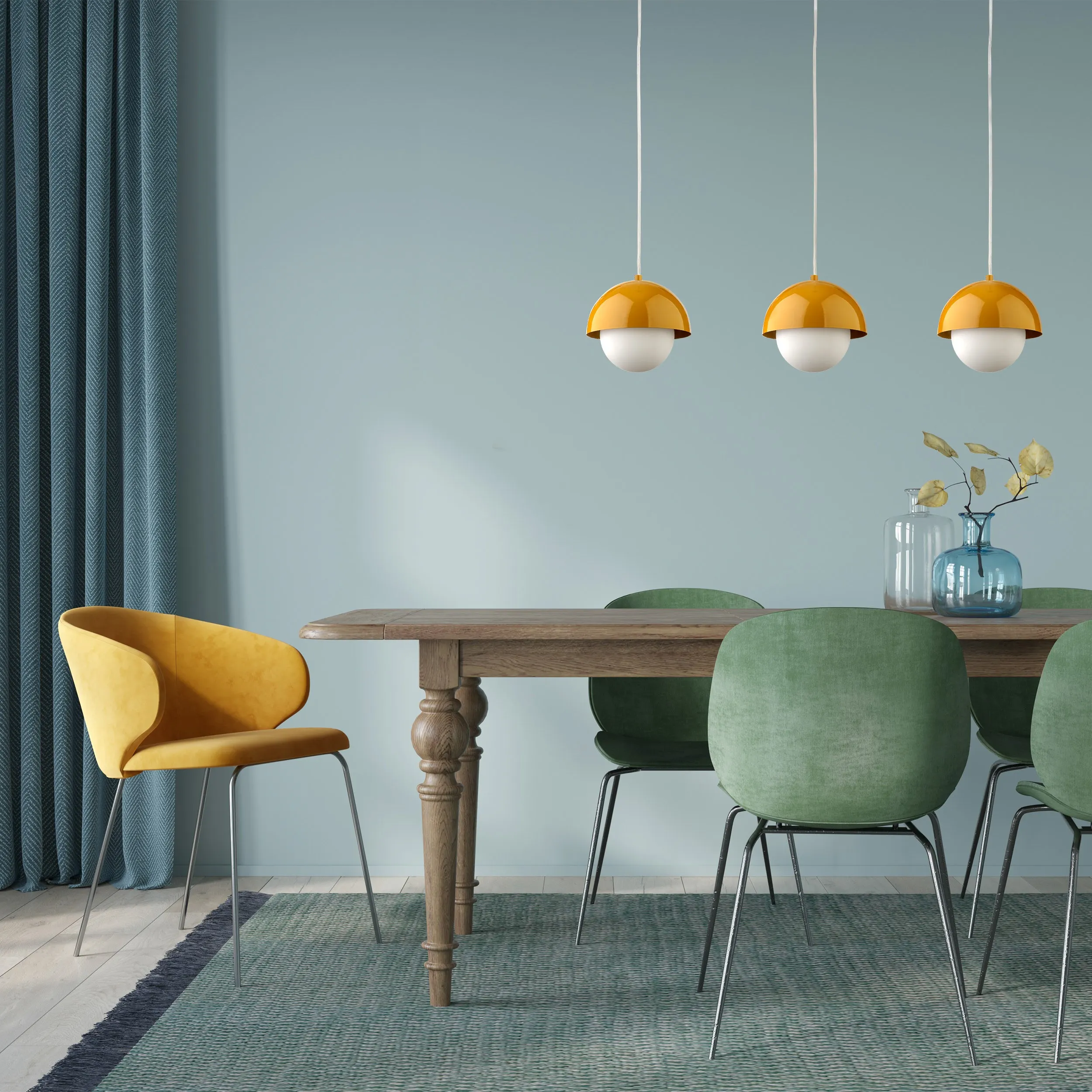 Lampa wisząca BONO żółta na białym przewodzie z białym okrągłym kloszem 150x17cm - TK_10265