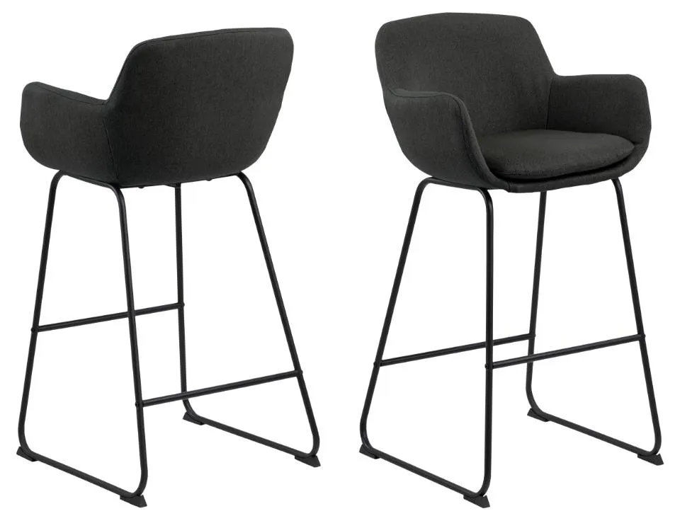 stołek barowy, krzesło, taboret, ramiona, metalowy stelaż