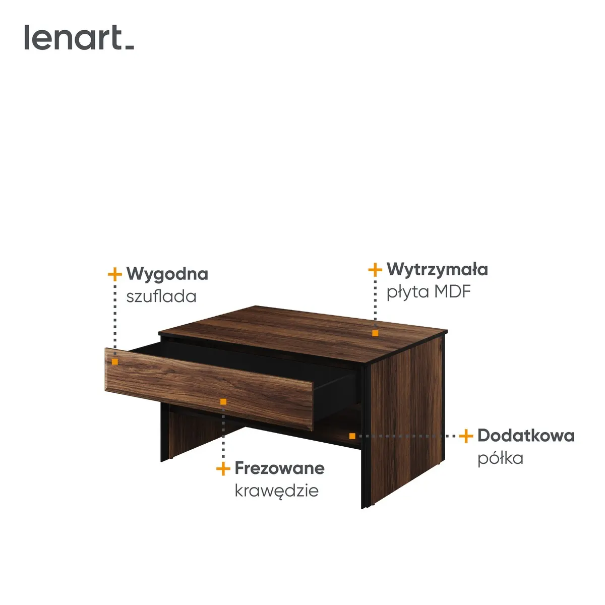 Stolik kawowy Borga 08 dąb catania 100x55 - BG8DCC