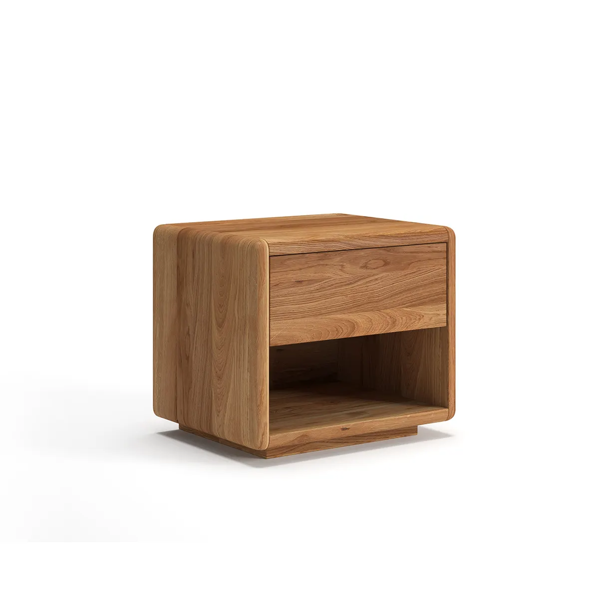 Szafka nocna dębowa z 1 szufladą i półką RONDA Dębowy Sen dąb olejowany Stolik kawowy, Meble, Tabela, Drewno, Sklejka
