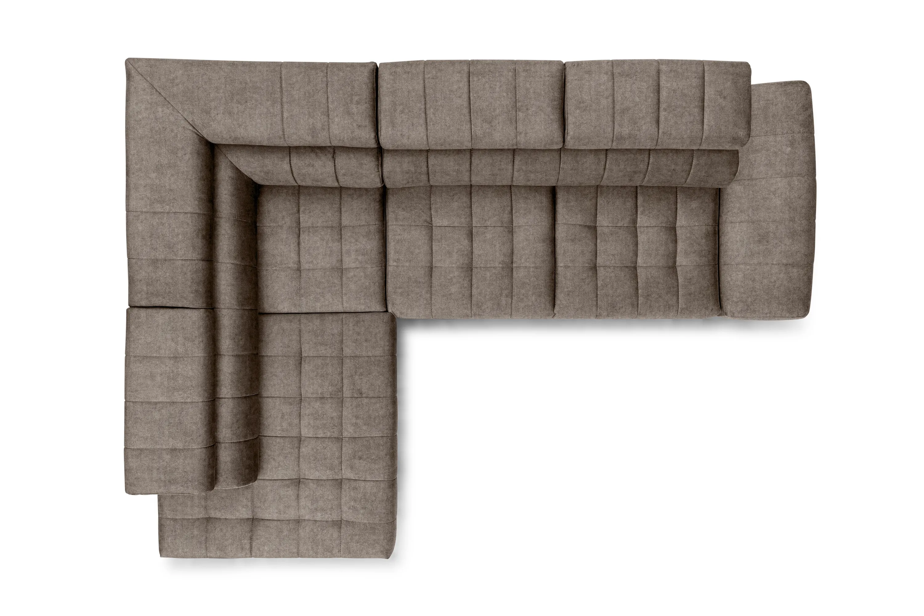 Narożnik lewostronny VALORIS L regulowane zagłówki i podłokietniki tkanina Vogue 4 brązowy - B_162917