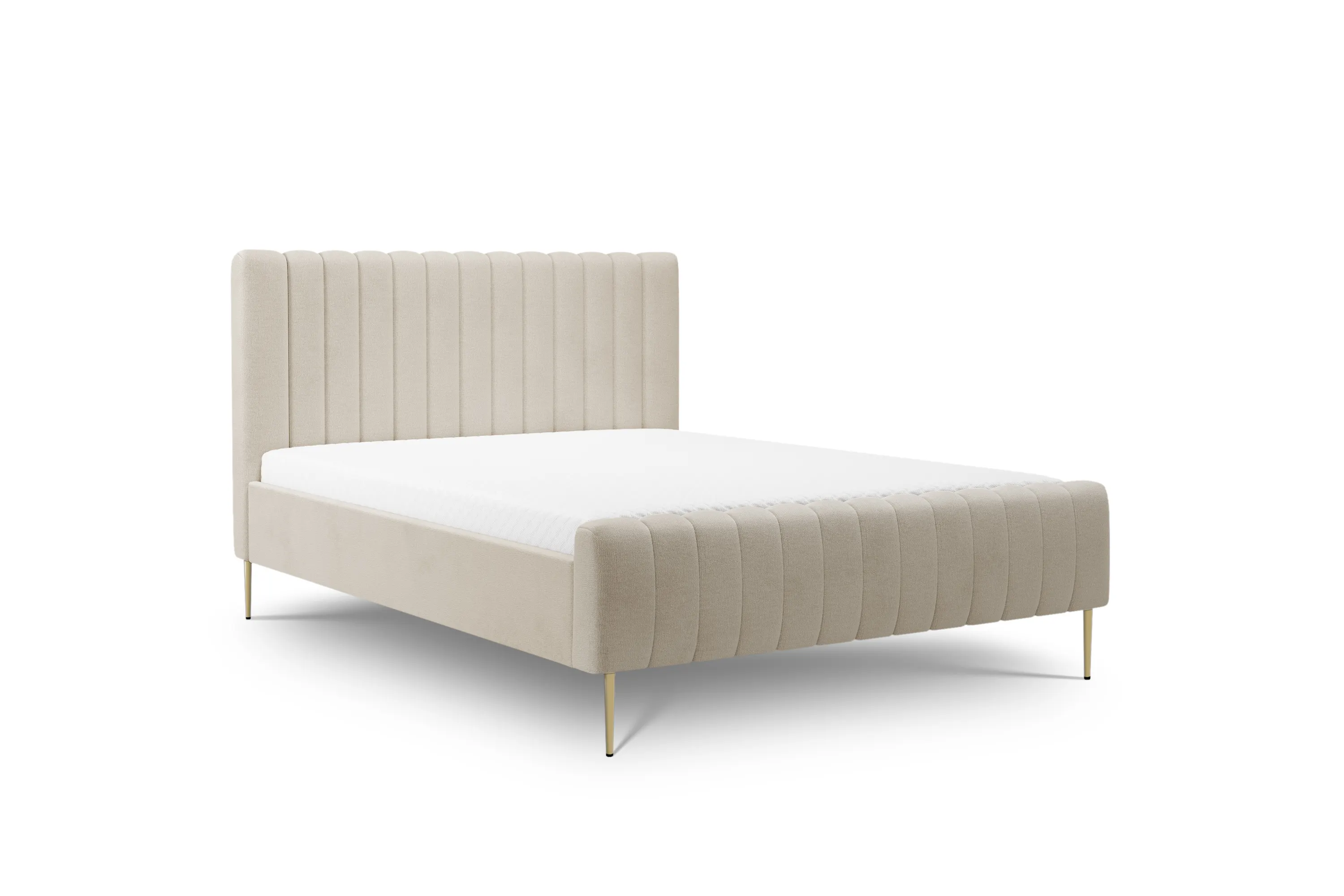 Łóżko Nicole / 120x200 / Perfect Harmony 07 / złote nogi - beżowy