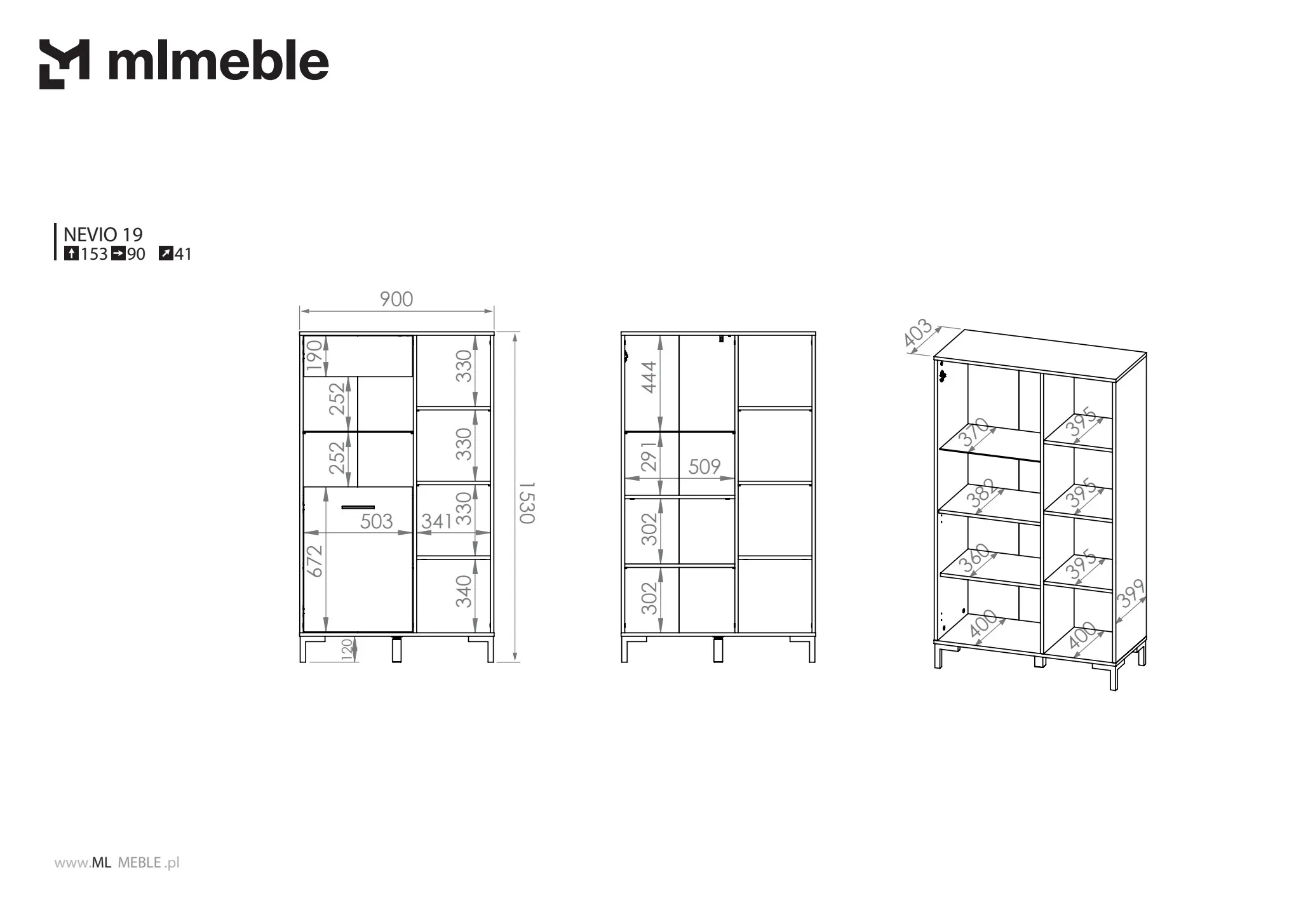 37071-witryna-z-regalem-nevio-19-dab-artisan-90cm-ml-meble image