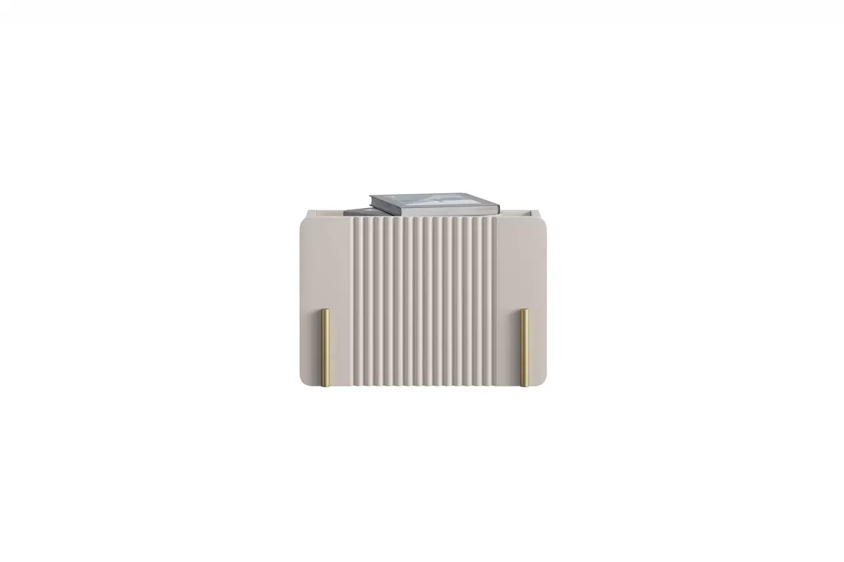 MALMI Szafka nocna 45 1SZ - cashmere / crema bianca / wisząca / złote uchwyty - B_162299