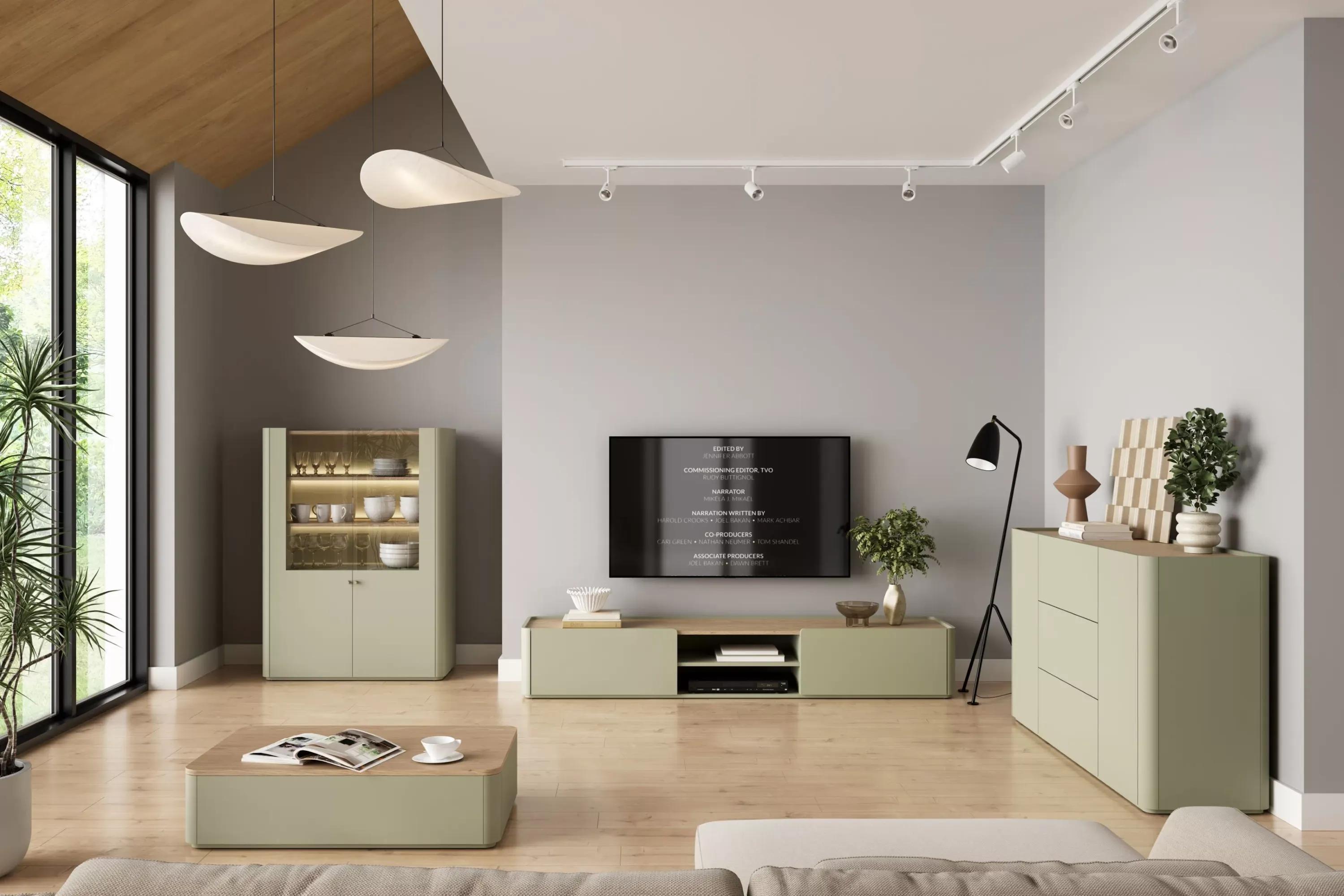 Stolik kawowy z 2 szufladami ELIVO 60x100cm eukaliptus dąb baltic dune - B_169192