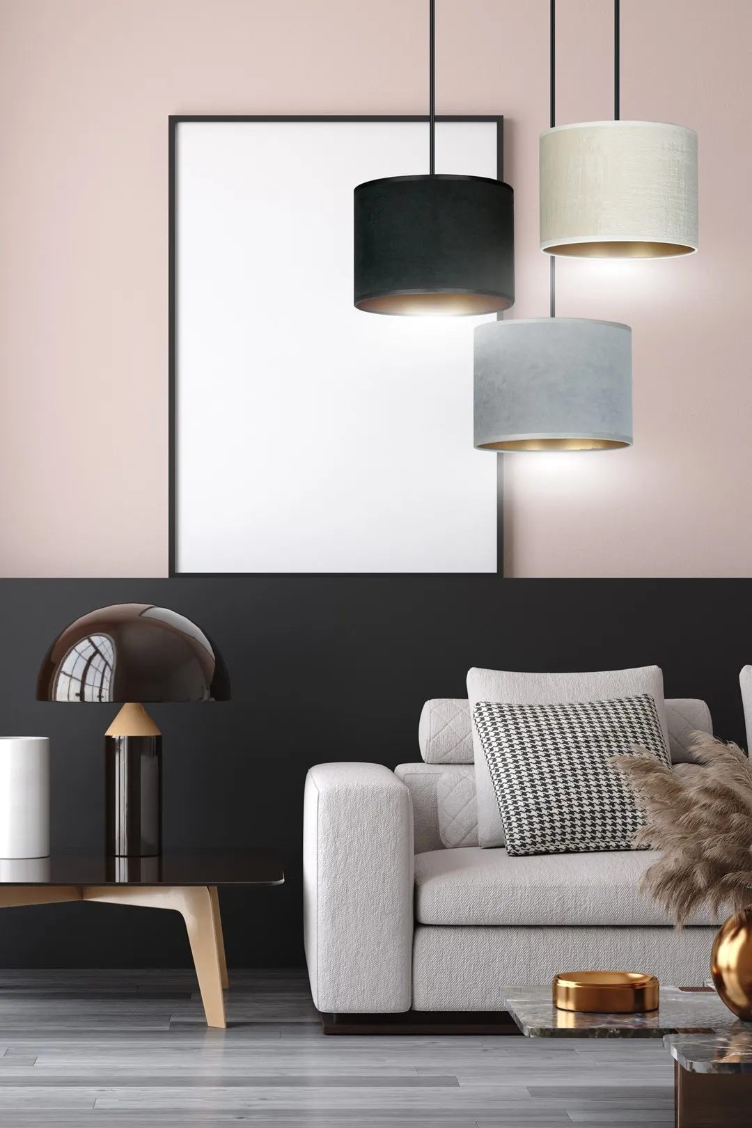Lampa wisząca HILDE 3 PREM czarny MIX — zdjęcie 8