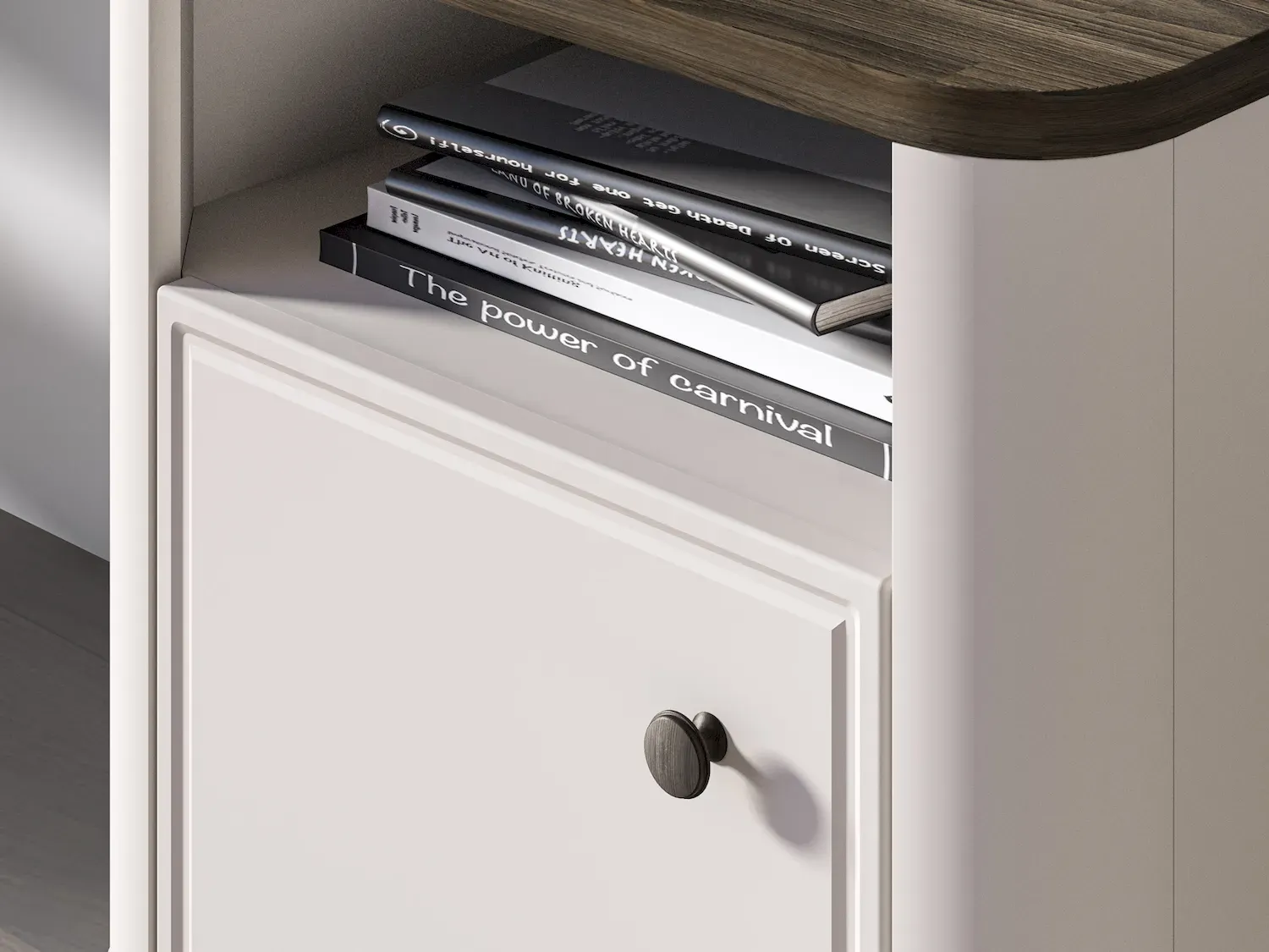 Szafka nocna 1-drzwiowa VILAVIO 07 dąb windmill dark cashmere - 1VILA07-001