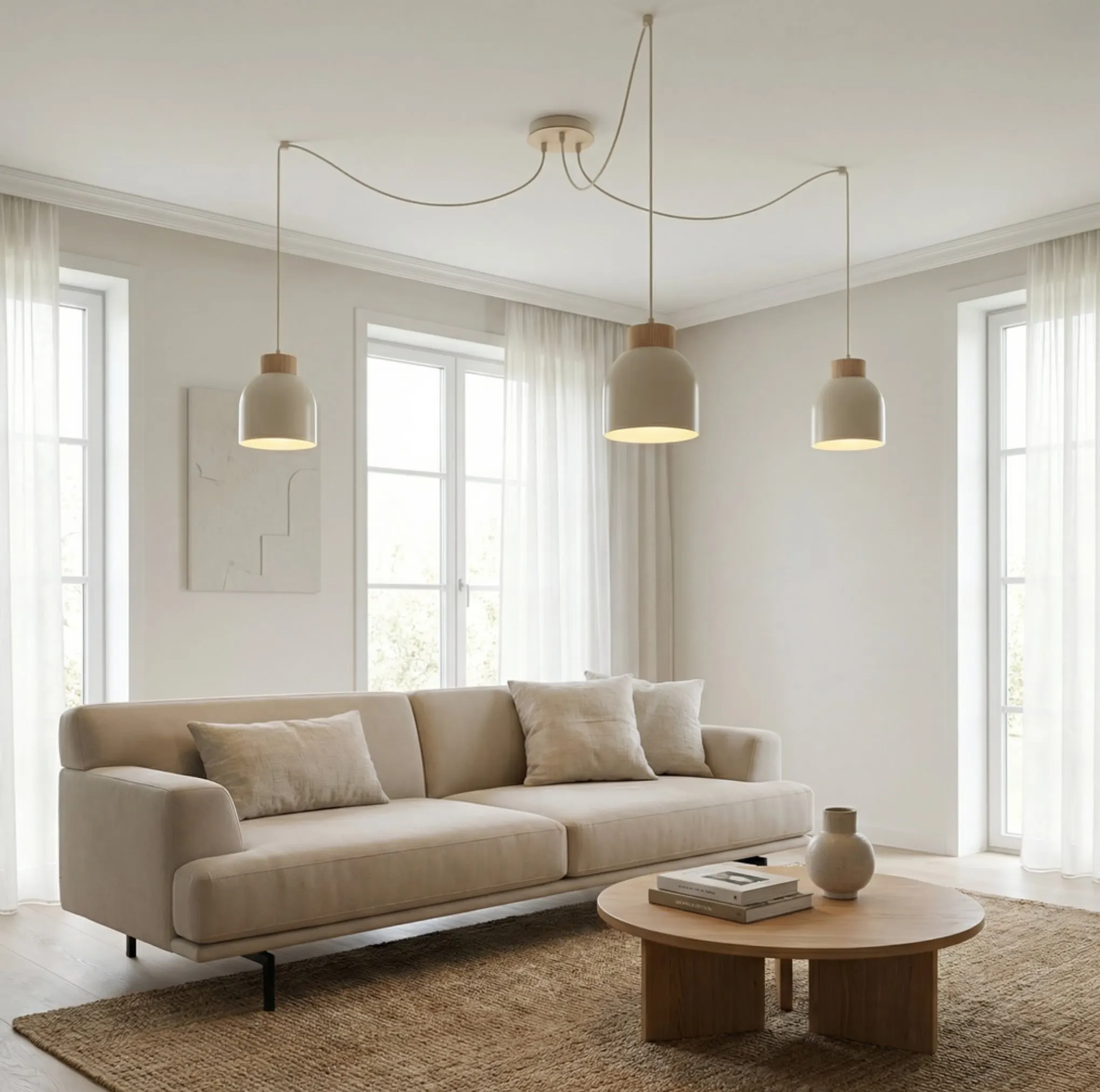 kanapa, sofa, kolor beżowy, salon, stolik kawowy