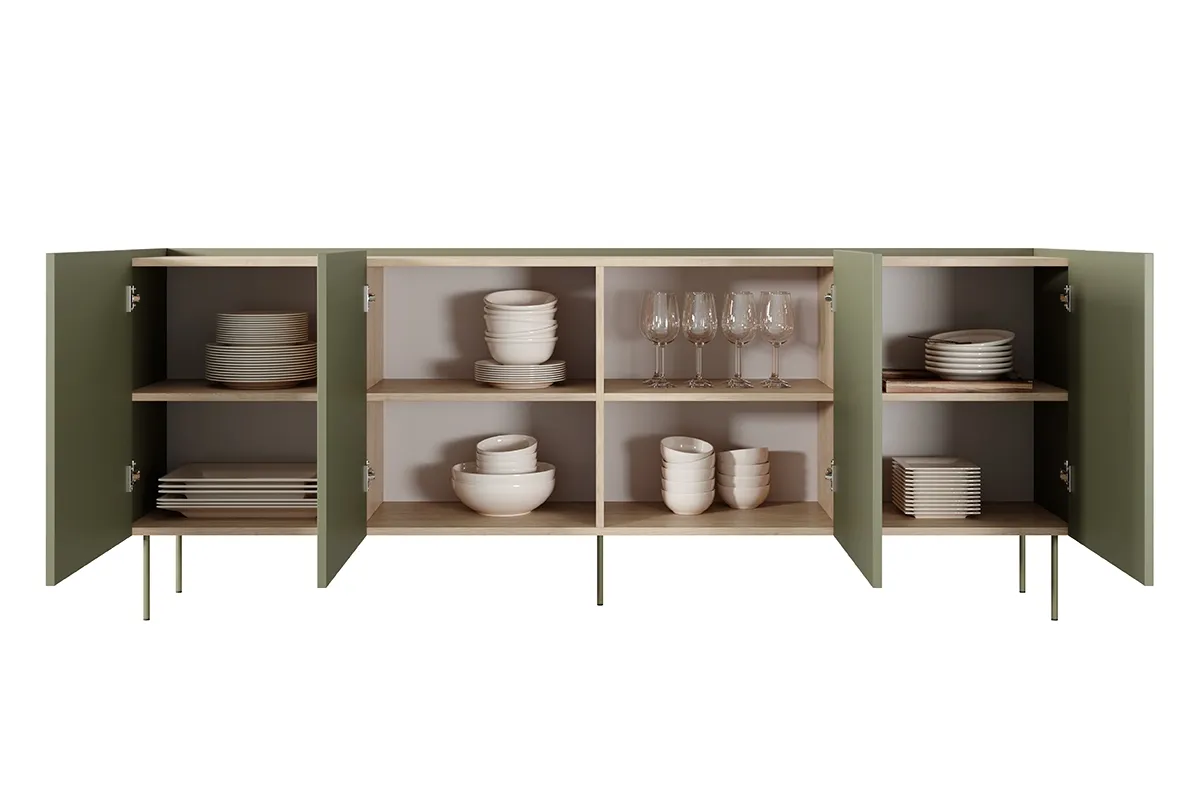 Komoda DESIN 220 4D - oliwka - dąb nagano - B_148995