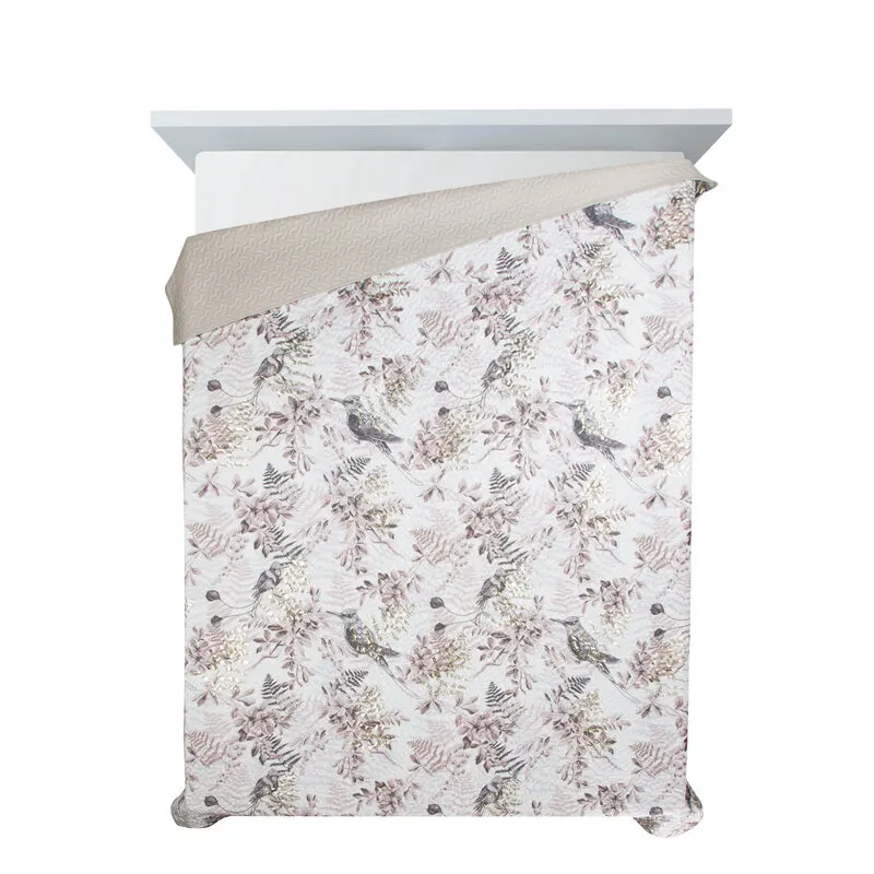 Narzuta ze złotym akcentem D91 POLY 220 X 240 CM Biały, Różowy, Złoty — zdjęcie 5