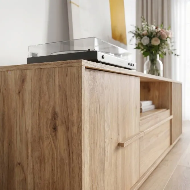 front panel, wood cabinet, console table, turntable, storage cabinet