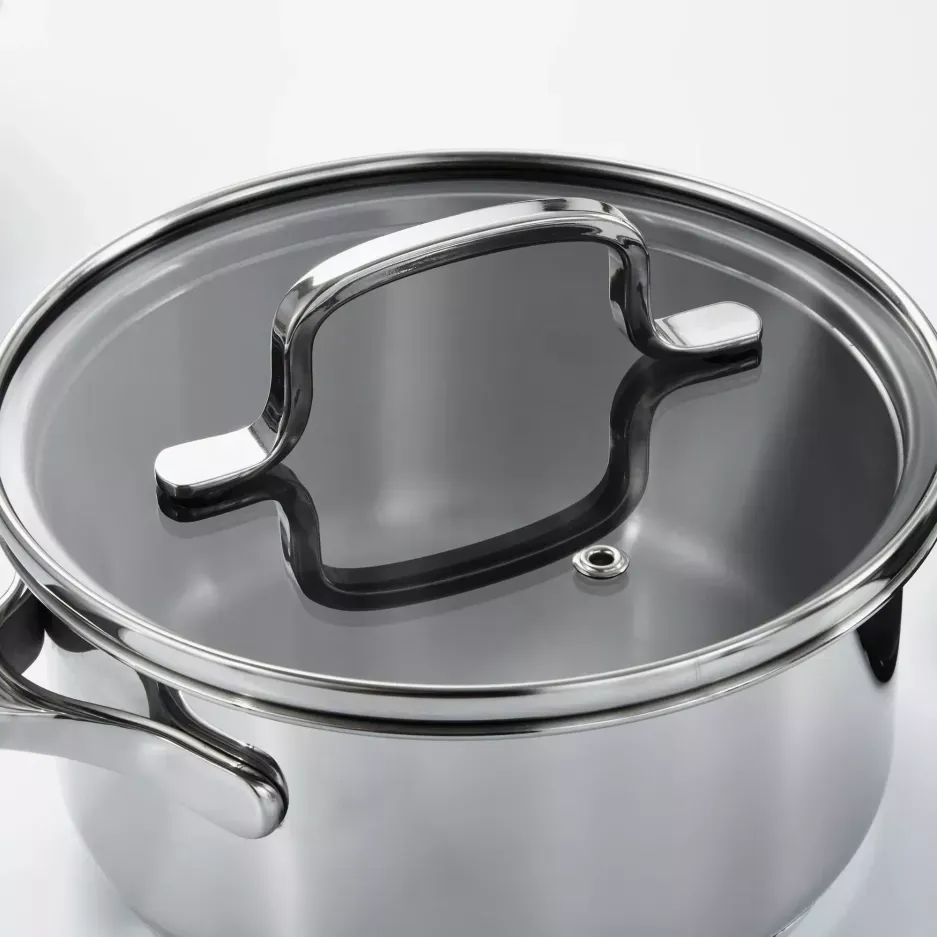 Rondel DINA z pokrywą Helix 16cm, 1,5 L srebrny — zdjęcie 2