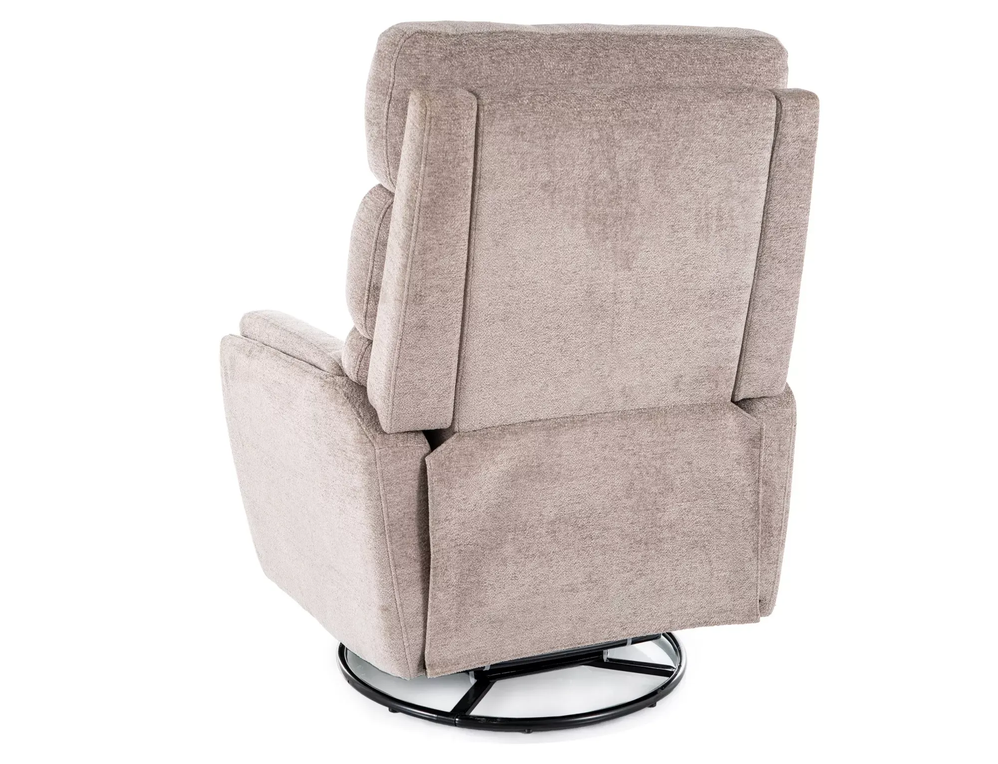 Fotel rozkładany ARGOS obrotowy aksamitny ciemny beż - ARGOSRACBE30