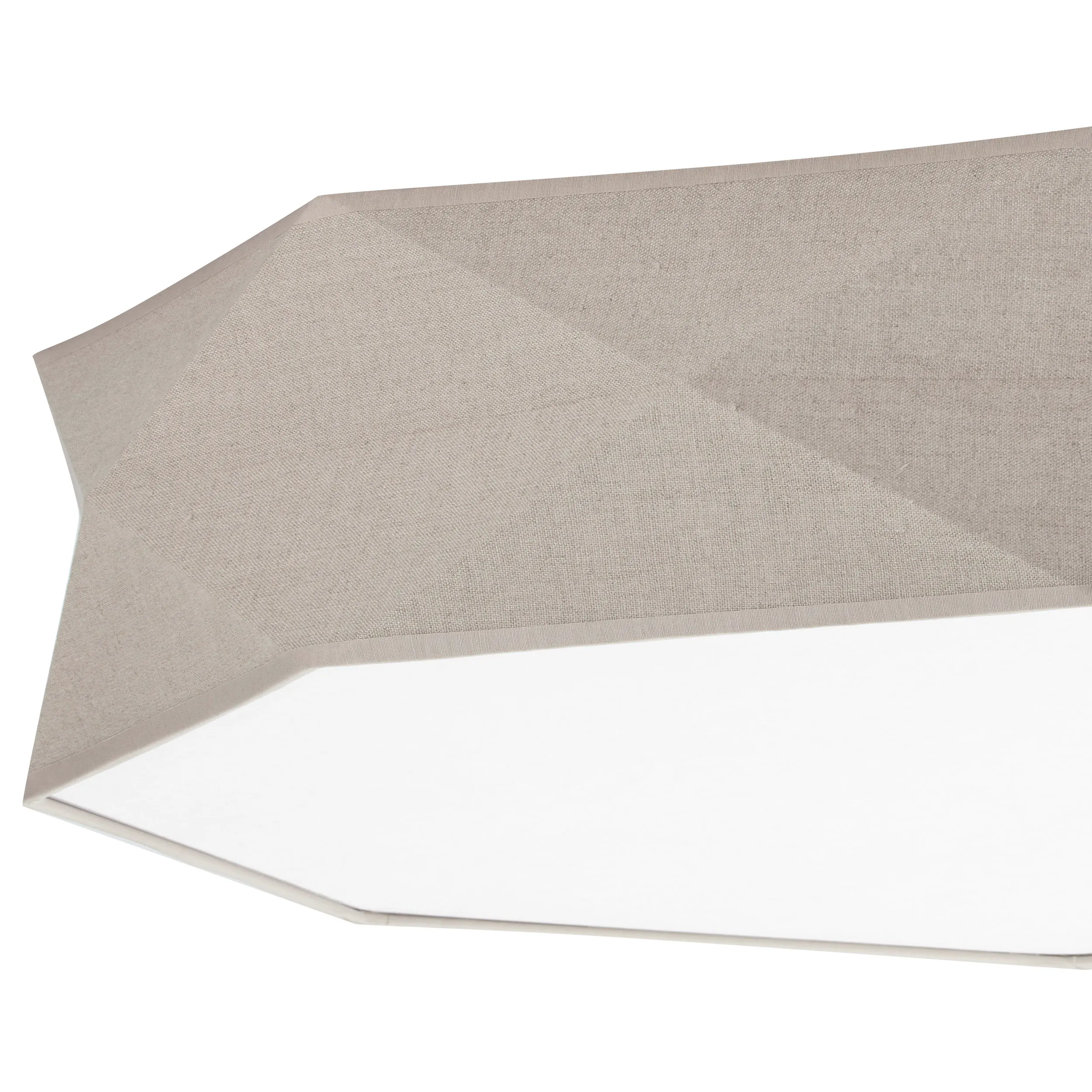 Lampa sufitowa KANTOOR brązowa z białym kloszem 78x17cm - TK_6196