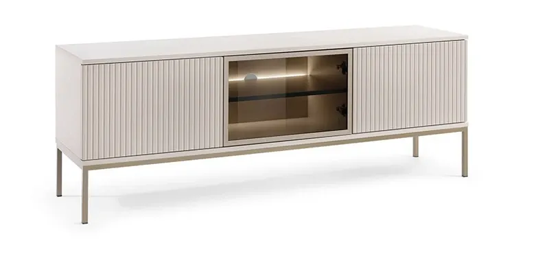 Szafka RTV z oświetleniem SENTO 1 pkt. LED cashmere