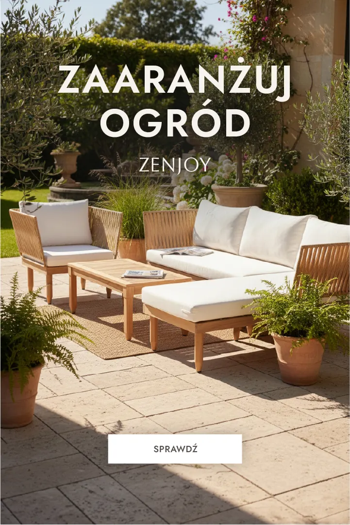 meble ogrodowe, konsola ogrodowa, sofa modułowy, drewniane, poduszki