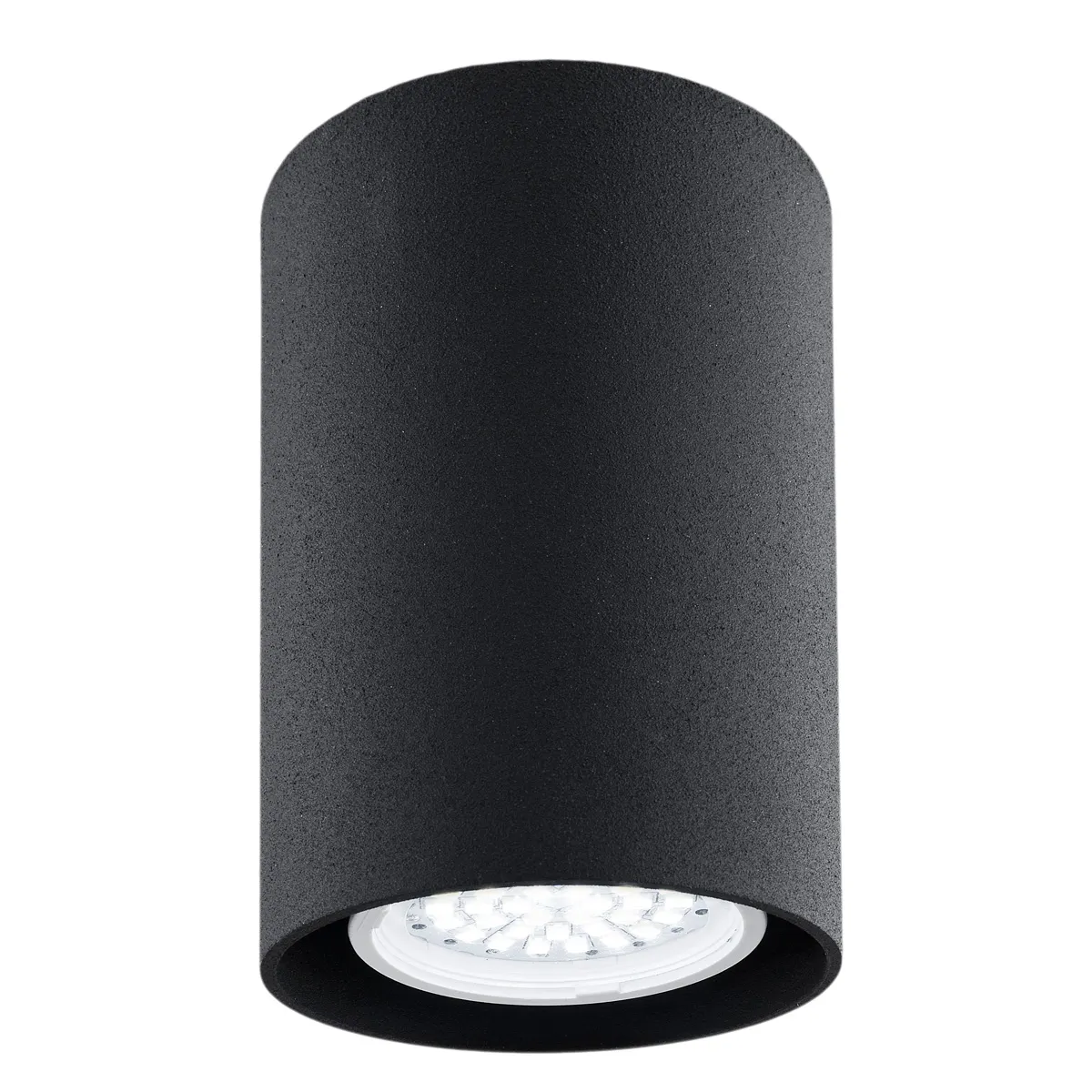 Plafon TYBER metalowy czarny okrągły 11x7cm