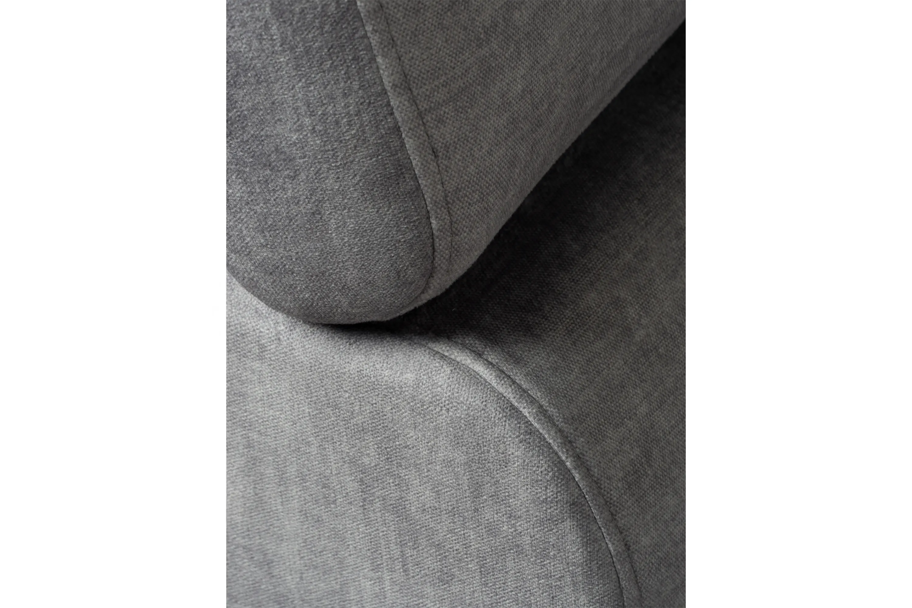 Narożnik lewostronny ANNABELLE L regulowane zagłówki nogi czarne tkanina Vogue 14 szary - B_165778