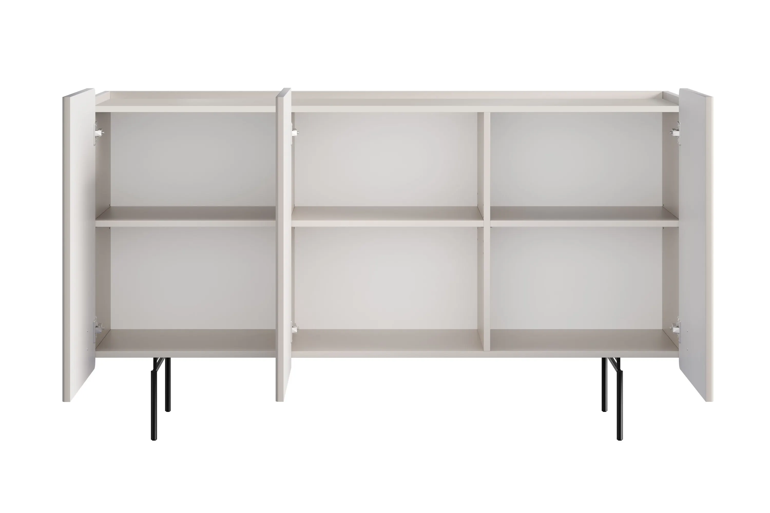 Komoda 3-drzwiowa MALMI 150cm - kaszmirowa czarne nogi - B_167023