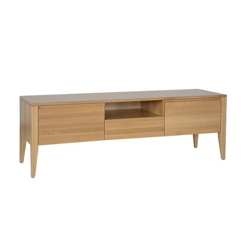 Szafka RTV bukowa RV435 Naturalny DREWMAX — zdjęcie 2