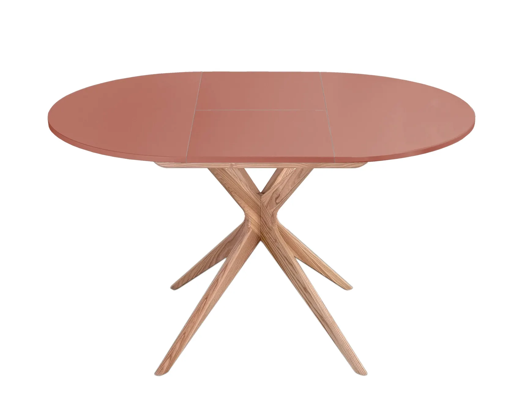 Stół okrągły rozsuwany JUBI 90x90-130 cm koralowy Stół okrągły rozsuwany JUBI 90x90-130 cm koralowy
