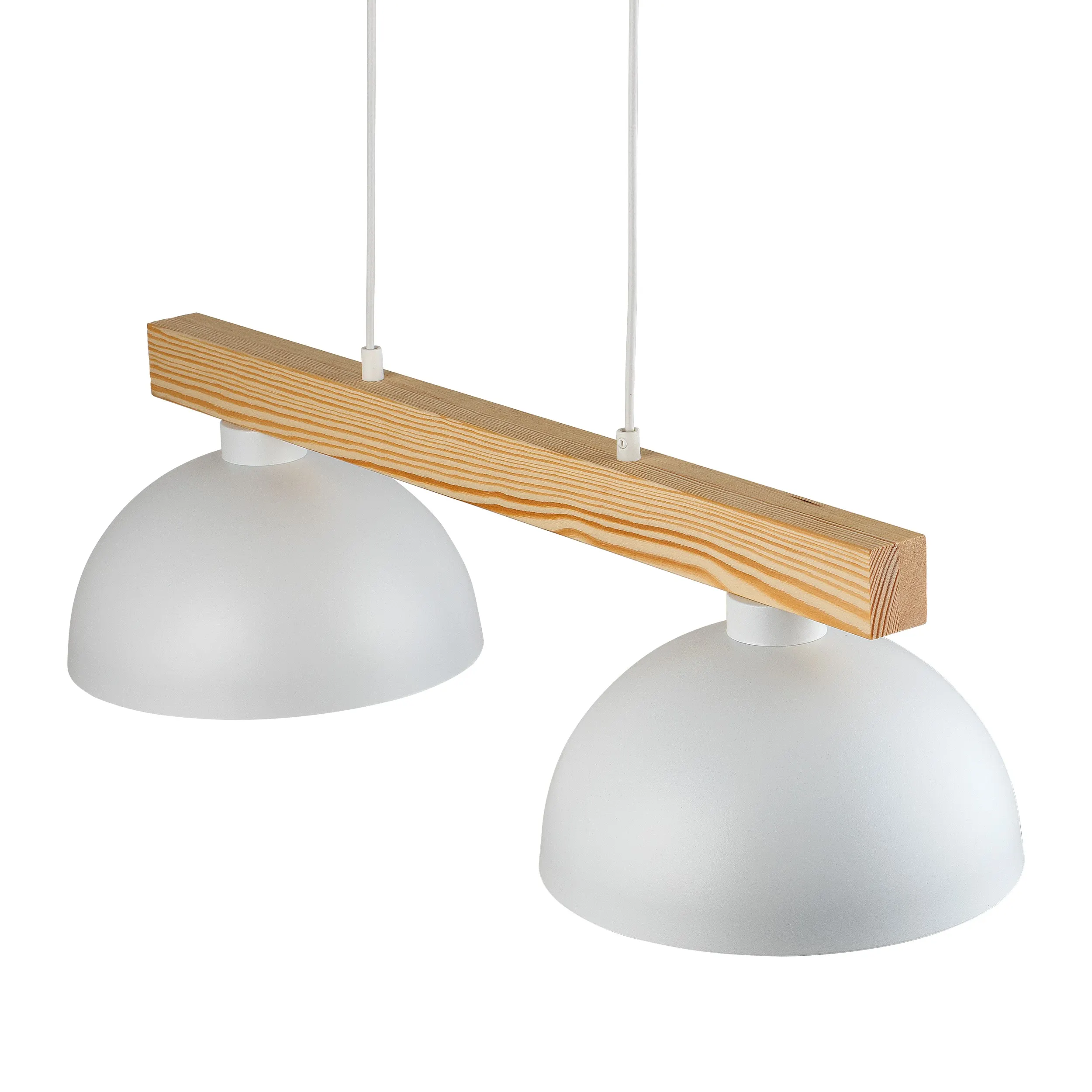 Lampa wisząca OSLO biała na drewnianej listwie 120x83x33cm - TK_4713