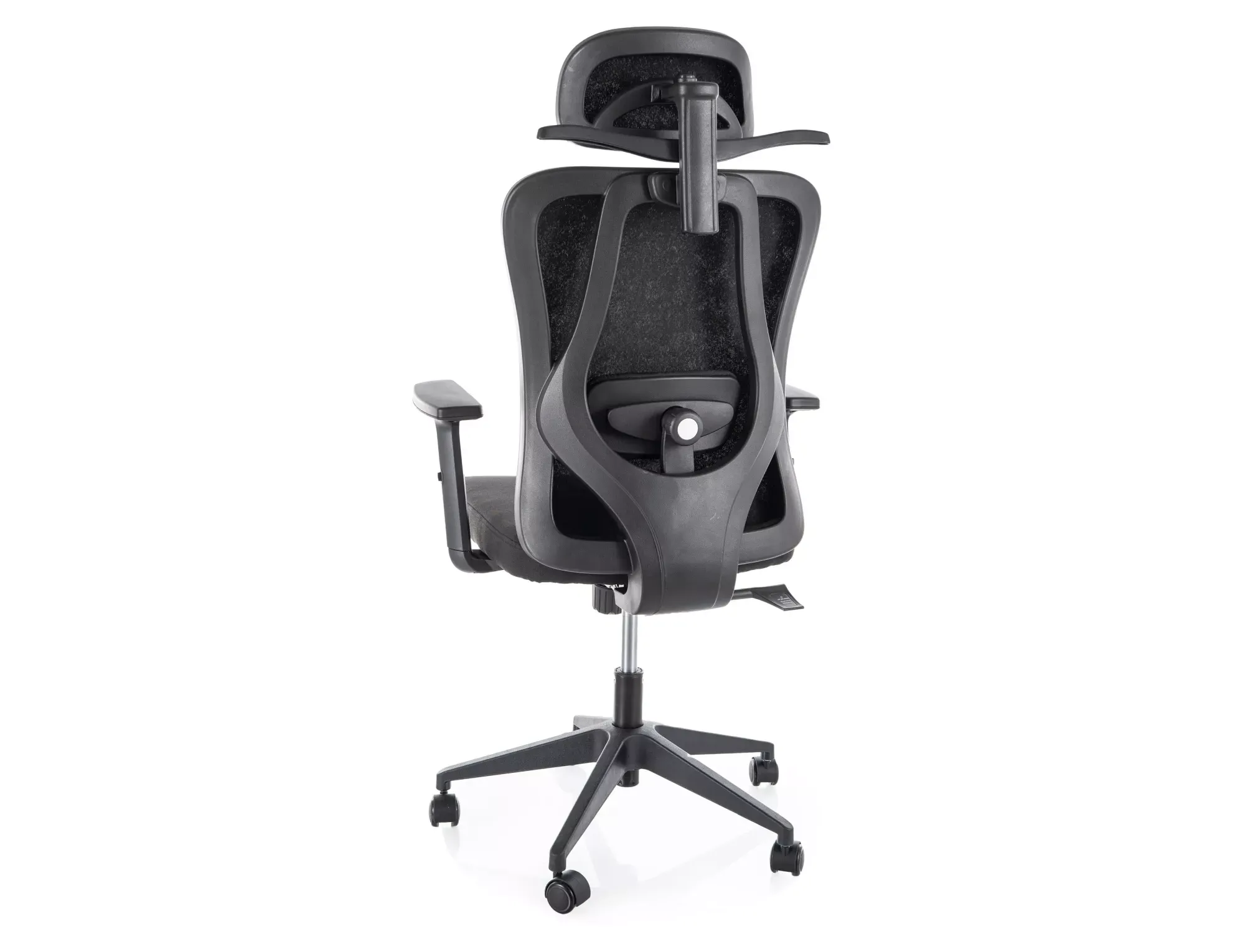 Fotel biurowy obrotowy Q-080M ergonomiczny czarny - OBRQ080MC