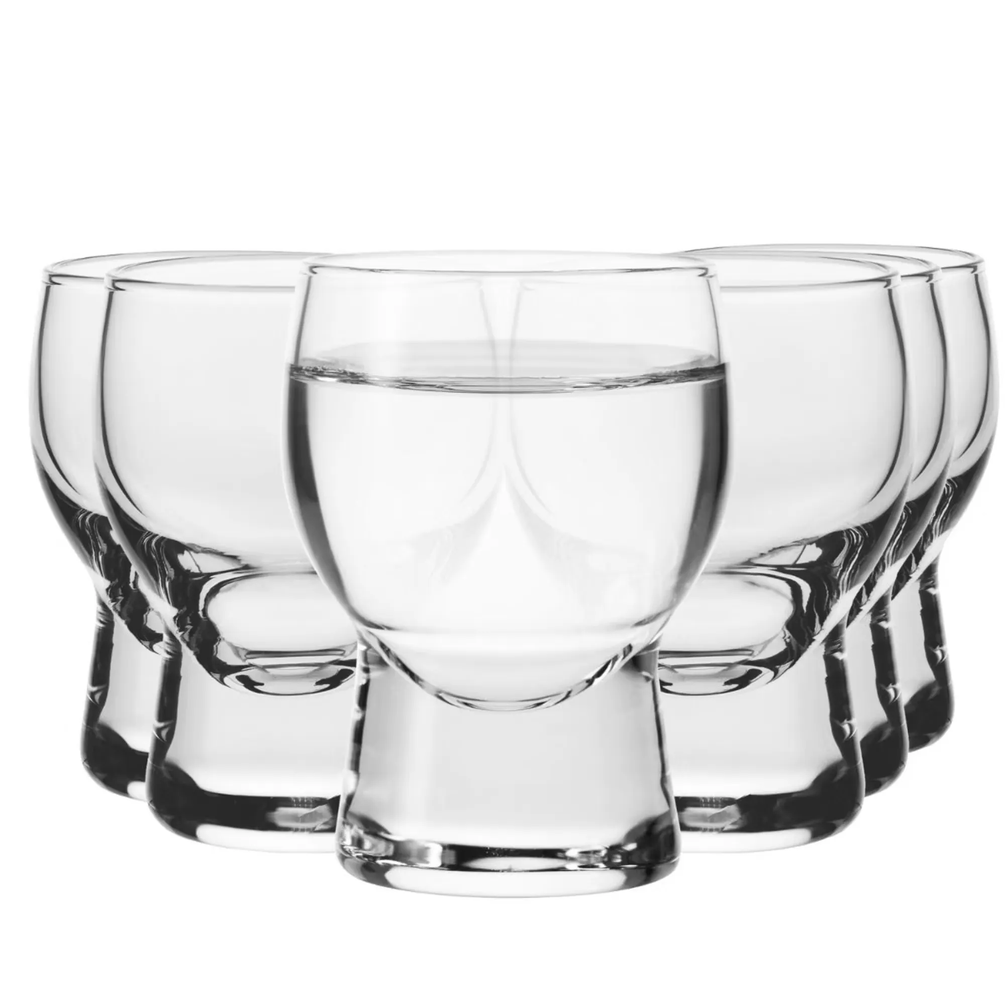 kieliszki, szklanki, zestaw, transparentny, krągły