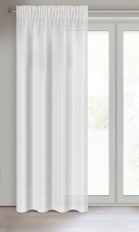 FIRANA SIBEL NA TAŚMIE 140X270 CM BIAŁY - EU_389807