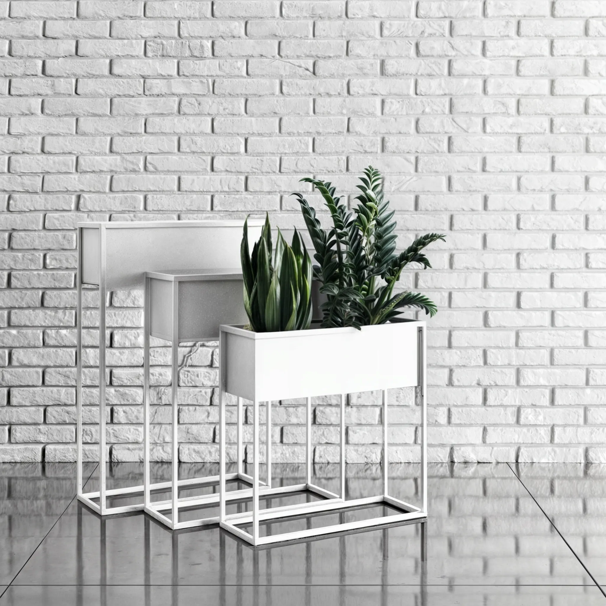 DONICZKA-osłonka na donice metalowa MARSYLIA M biała - LD_TZ000109