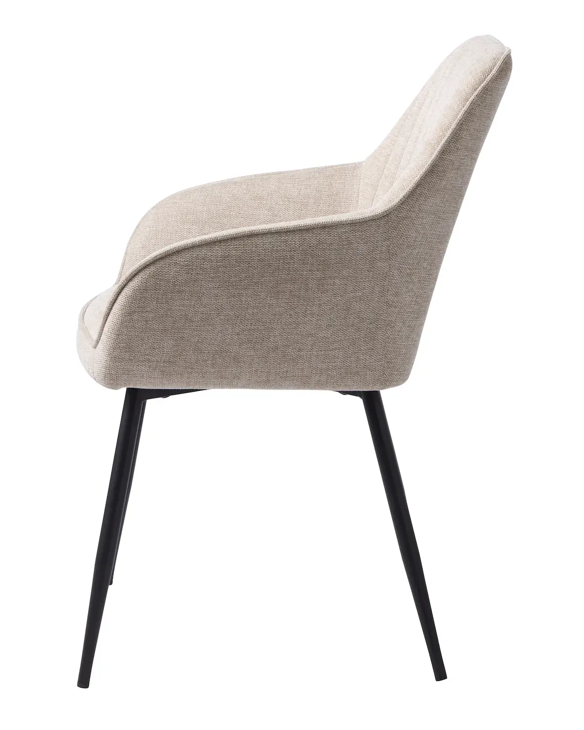 Krzesło z podłokietnikami NOLAN pikowane piaskowy - UN_50790000