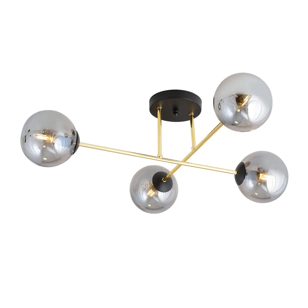 Lampa sufitowa MAGNUM 4 czarny złoty grafit