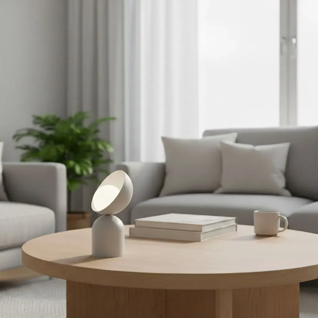 Lampa nocna metalowa BOTO LN1 biała — zdjęcie 4