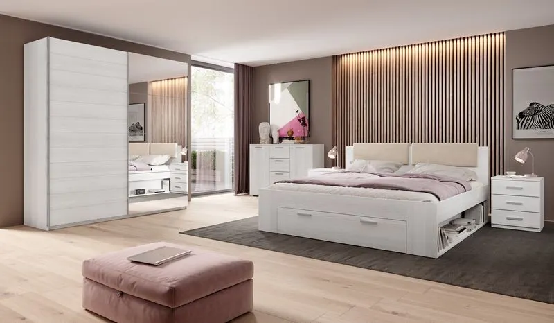 Szafa GALAXY przesuwna 2-drzwiowa z lustrem abisko ash 210x200x61cm - 24AAEA67