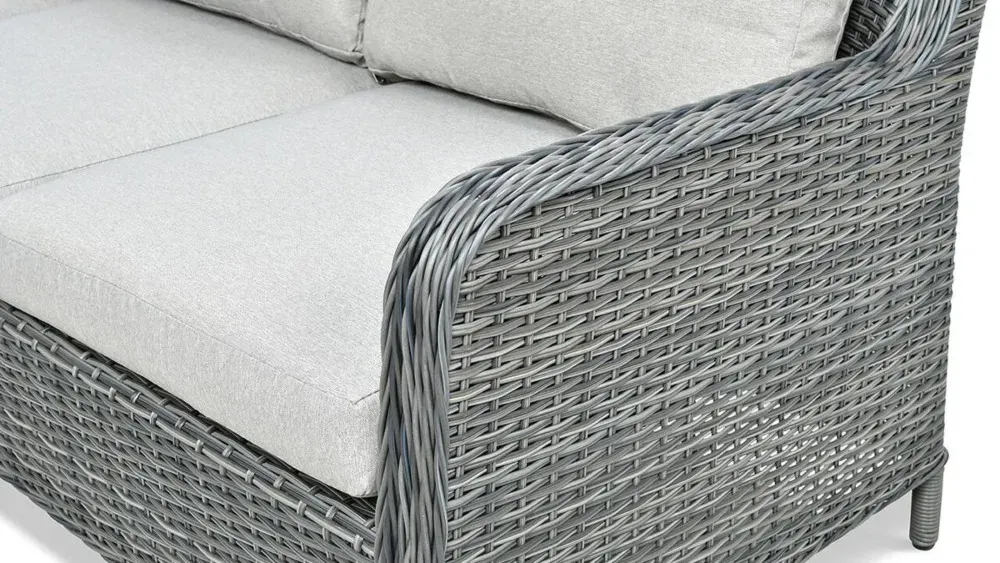 Narożnik ogrodowy modułowy MARYLAND DINING ze stołem technorattan ciemnoszary - FG002665