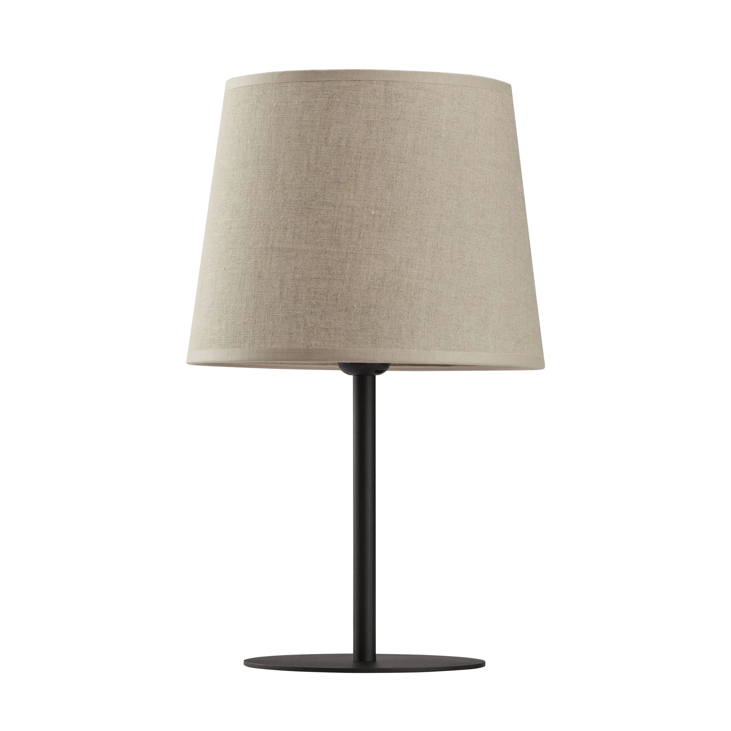 Lampka nocna CHICAGO czarna z brązowym kloszem z tkaniny 41x25cm